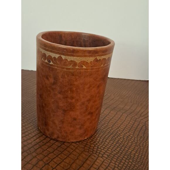 Clay Pottery utensil crock canister - Picture 1 of 6